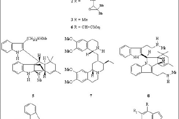 Alkaloids isolated from Borreria species