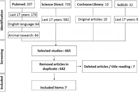 Flowchart representing the process of selecting the articles used in this review